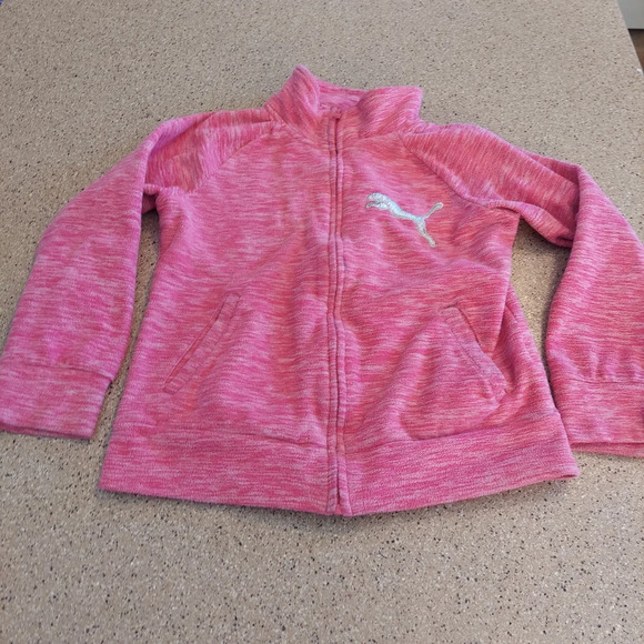 Puma zip up sweatshirt pink warm Fleece soft cute stylish 💖 - Picture 1 of 8